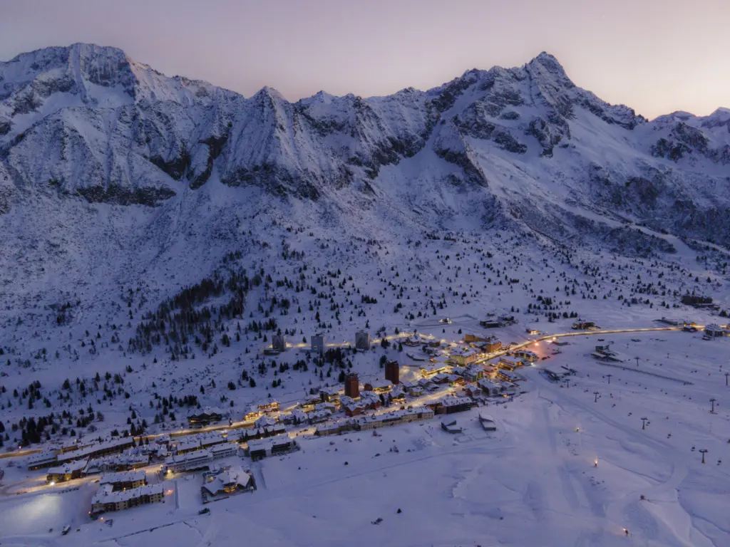 Zimowy krajobraz Passo Tonale